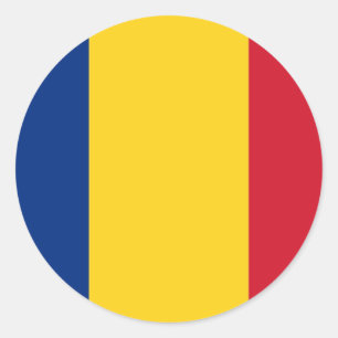 Sticker with Flag of Romania