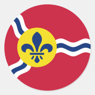 Sticker with Flag of St. Louis, Missouri