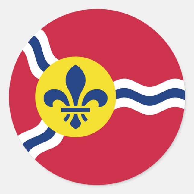 Sticker with Flag of St. Louis, Missouri (Front)