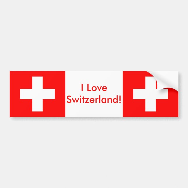 Sticker with Flag of Switzerland (Front)