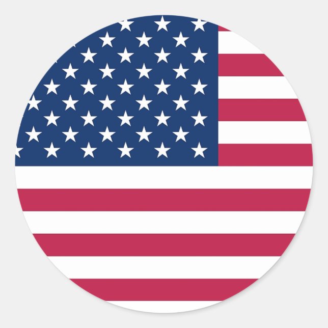 Sticker with Flag of USA (Front)