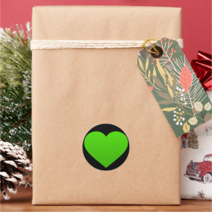 sticker with green heart