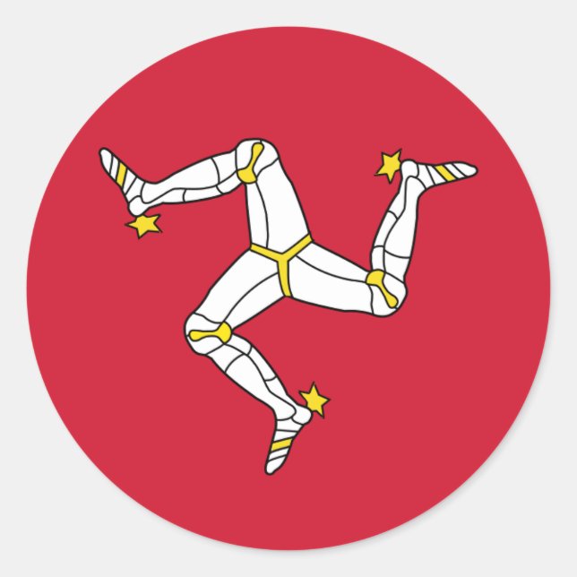 Sticker with Isle of Man Flag (Front)
