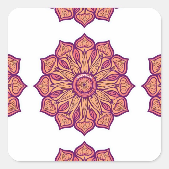 Sticker with Mandala Design (Front)