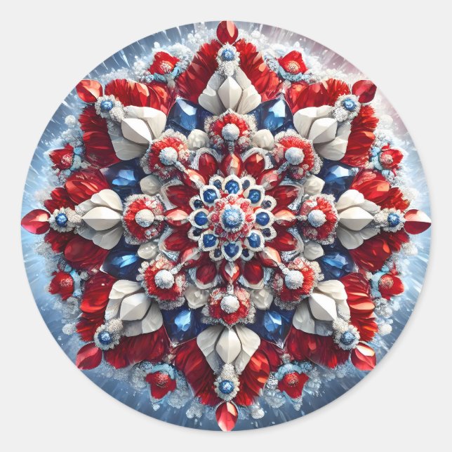 Sticker with Norwegian Colours Design (Front)