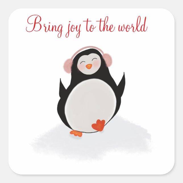 Sticker with smiling little penguin (Front)