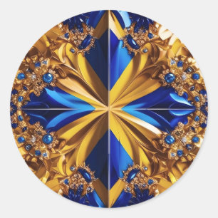 Sticker with Sweden Colours Design