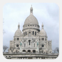 Sticker with view of Sacre Coeur de Paris