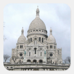 Sticker with view of Sacre Coeur de Paris