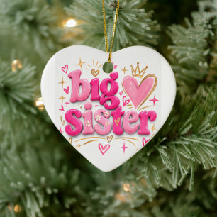 StickerCute Big Sister Sticker – Adorable Gift for Ceramic Ornament