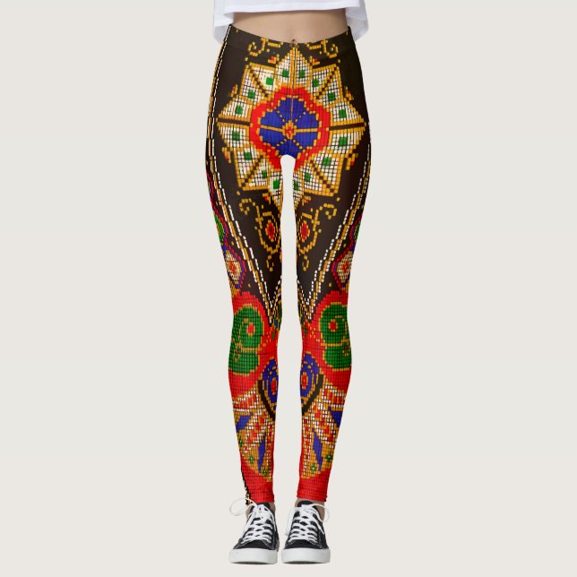 Stickere Pattern-1 Leggings (Front)