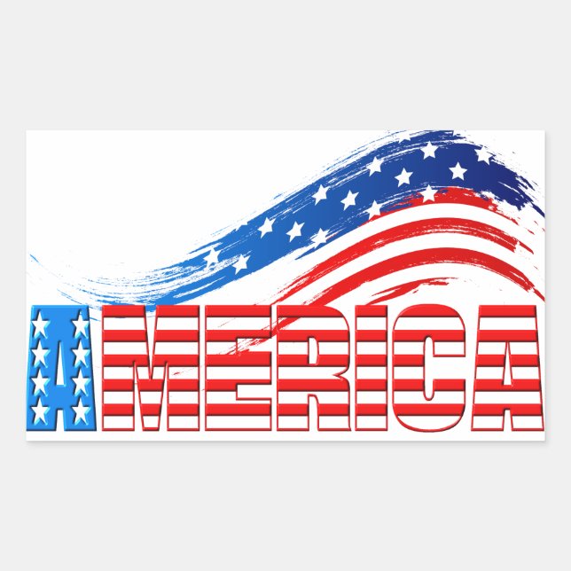 Stickers - AMERICA in Stars and Stripes (Front)