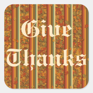 Stickers - Autumn Leaves and Stripes