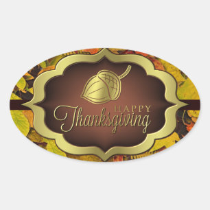 Stickers - Autumnal Happy Thanksgiving