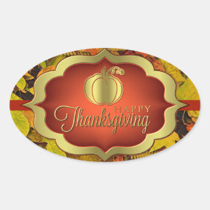 Stickers - Autumnal Happy Thanksgiving
