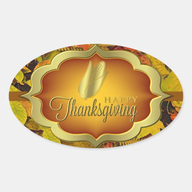 Stickers - Autumnal Happy Thanksgiving (Front)