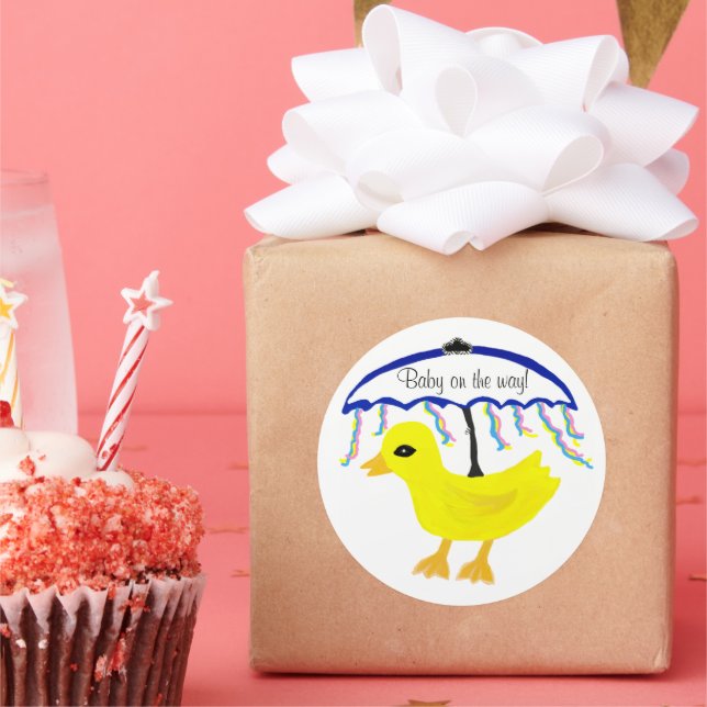 Stickers Baby on the Way Ducky Umbrella (Party)
