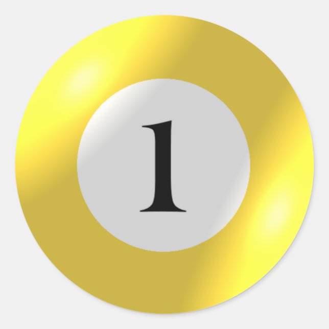 Stickers - Billiards - 1 Ball (Front)