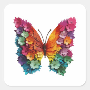 STICKERS Butterfly Flowery