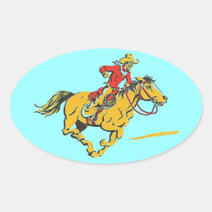 Stickers Cowboy Horse Rodeo Rider Race Barrel Hat