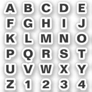 Stickers Cut Out Vinyl Alphabet