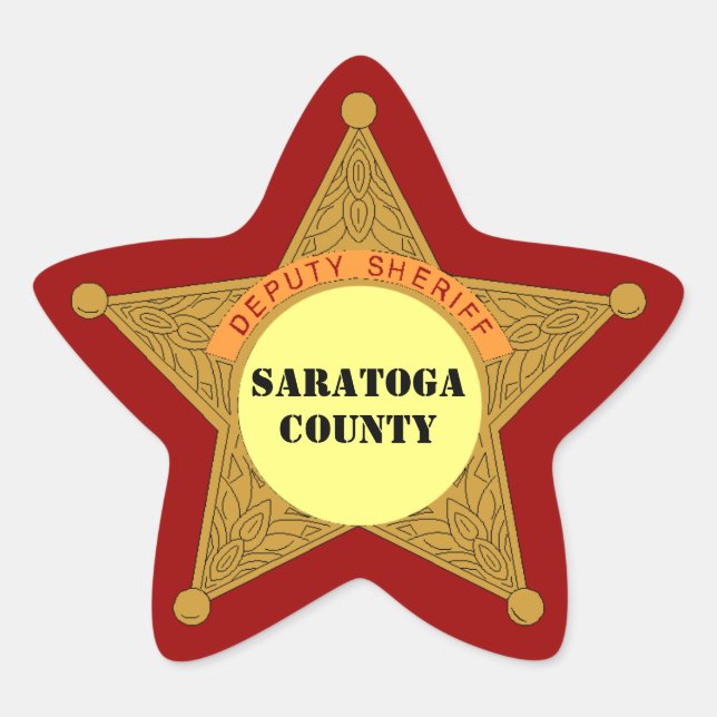 STICKERS Cute Deputy Sheriff Badge template area (Front)