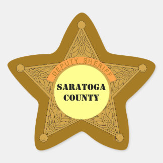 STICKERS Cute Deputy Sheriff Badge template area