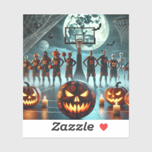 Stickers designe Halloween mix by basketball