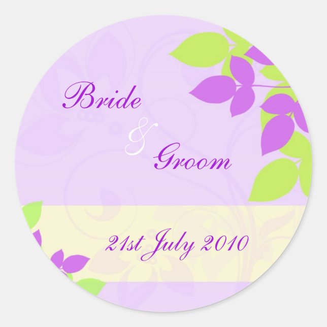 Stickers - Floral Flurry - Lavender and Lime (Front)