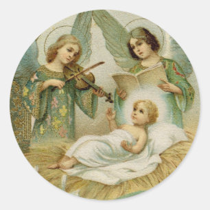 Stickers: Gloria in Excelsis Deo Classic Round Sticker