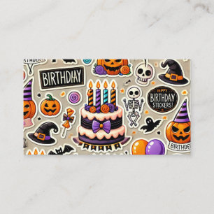 stickers halloween day business card