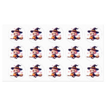 Stickers Halloween Sorcière Kawaii – Cute Witch on