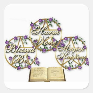 Stickers: Harm thee None Square Sticker