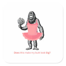 Stickers, humourous, whimsy, bigfoot, funny,