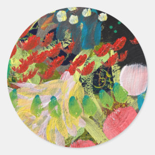 Stickers in the Flowers in the Night Design