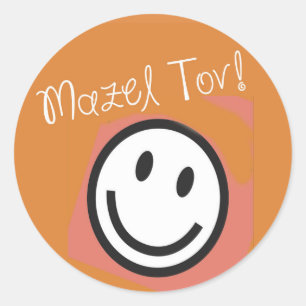 Stickers-Jewish-Mazel Tov Classic Round Sticker