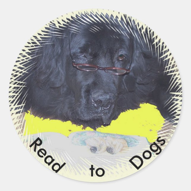 Stickers~ Kids Therapy Dog program Classic Round Sticker (Front)