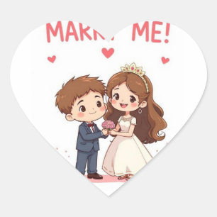 Stickers & Labels Marry me