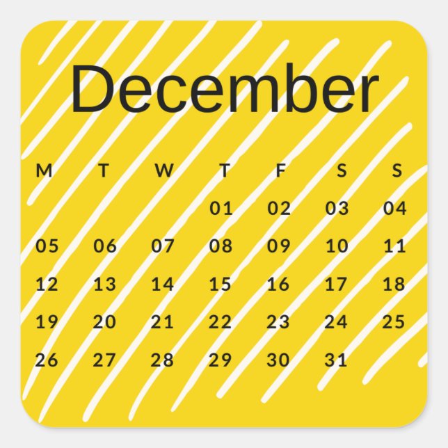 Stickers month of year - December (S'J) *2022 (Front)