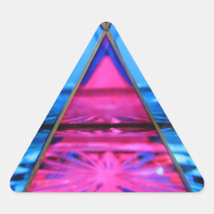 Stickers--Murano Glass Pink Triangle Sticker