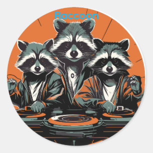 Stickers Raccoon geft Halloween day