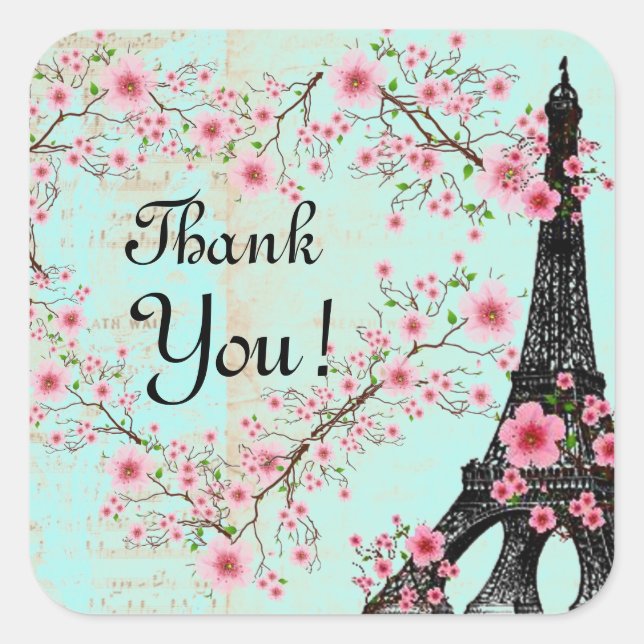 Stickers, Sheet Labels Paris Eiffel Tower (Front)