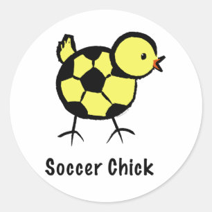 Stickers: Soccer Chick by Kim Y. Classic Round Sticker