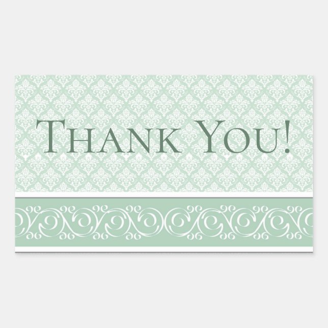 Stickers - Soft Jade Damask (Front)