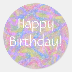 Stickers - Sparkly Pastel Rainbow