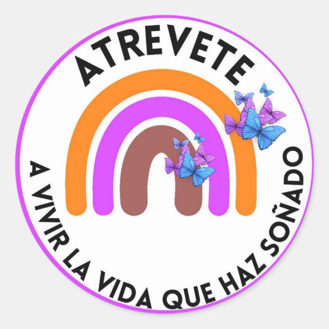 Stickers/ Stickers round with motivating phrase (Front)