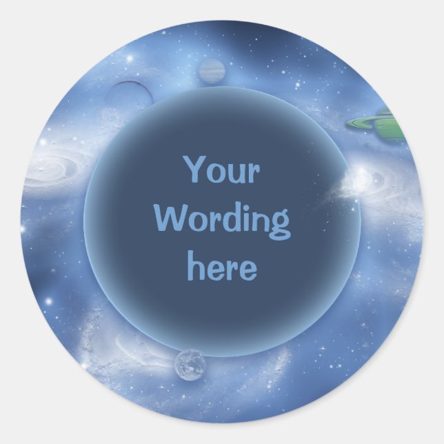 Stickers template - customisable space fantasy (Front)