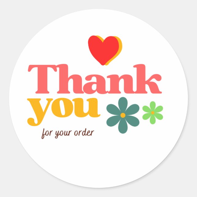 Stickers - Thank You For Your Order  (Front)