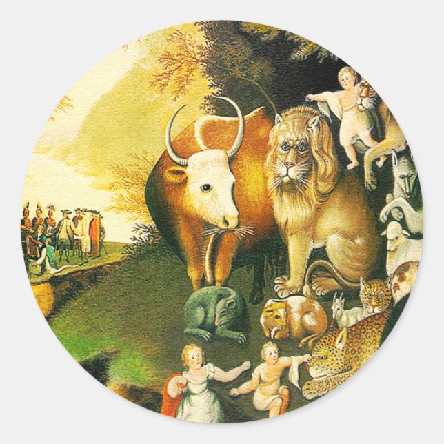 Stickers: The Peaceable Kingdom Classic Round Sticker (Front)