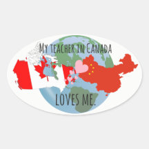 Stickers to Send to Students: Canada, Love